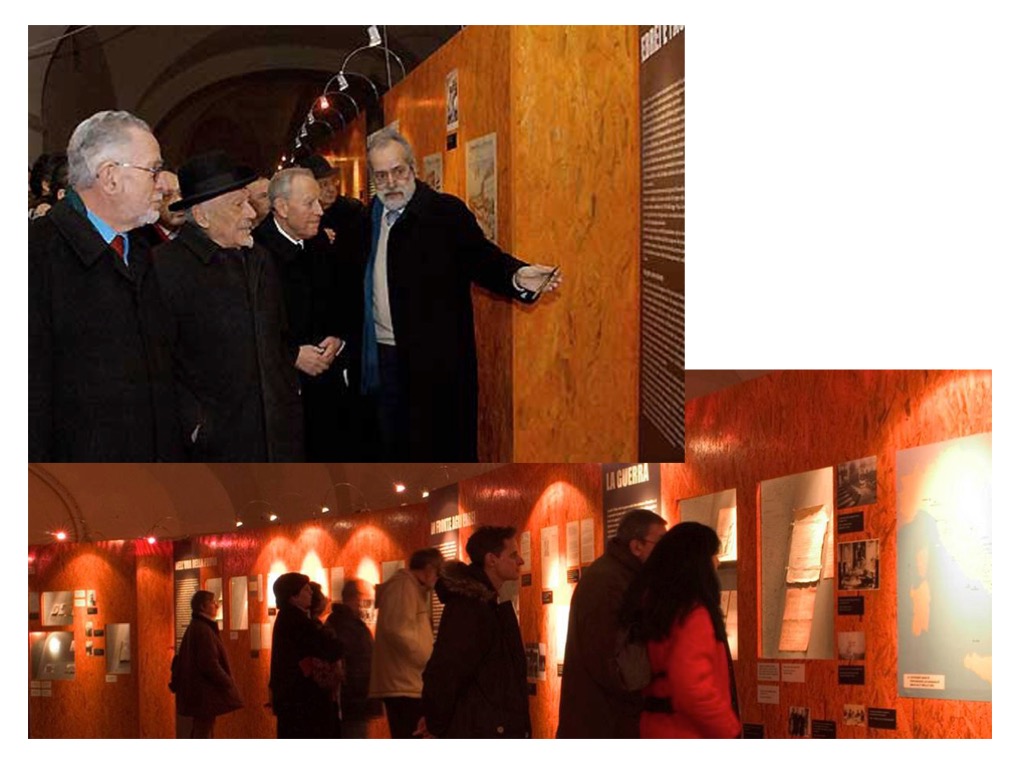 La visita del Presidente Ciampi e del Rabino Toaff guidata da Michele Sarfatti